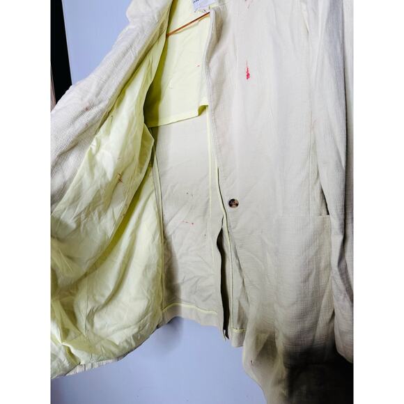 CLUB MONACO Light Green Slight A-Line Silhouette Single Button Closure Blazer 14 - Picture 8 of 10